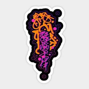 Purple Graffiti Tag / Neon Sticker